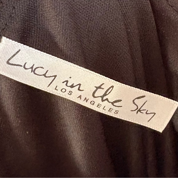 Lucy in the Sky Black & White Checkered Ruched Halter Mini Dress S - Picture 4 of 4